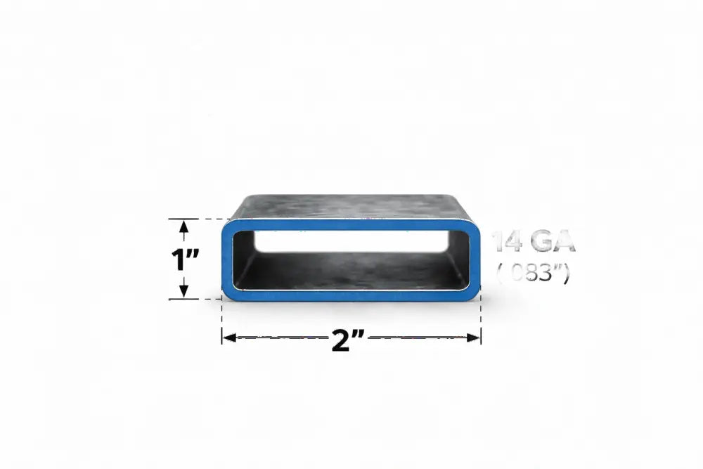 1’’ x 2’’ 14ga Rectangle Steel Tubing – Select Length - 1 x 2