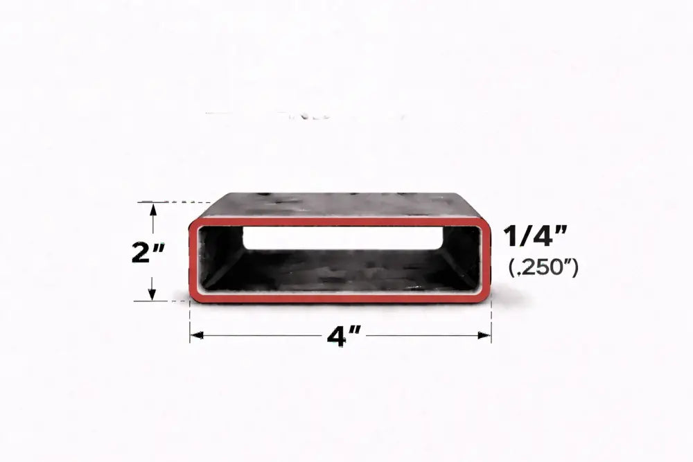 2’’ x 4’’ 1/4’’ Rectangle Steel Tubing – Select Length - 2 x 4