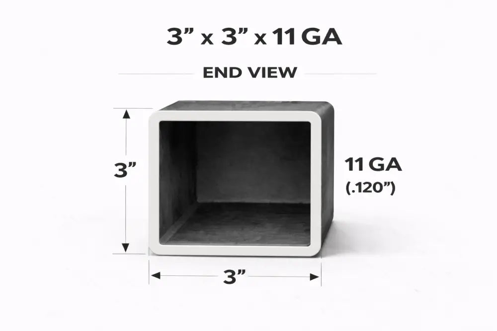 3’’ x 3’’ 11ga Square Steel Tubing – Select Length - 3 x 3