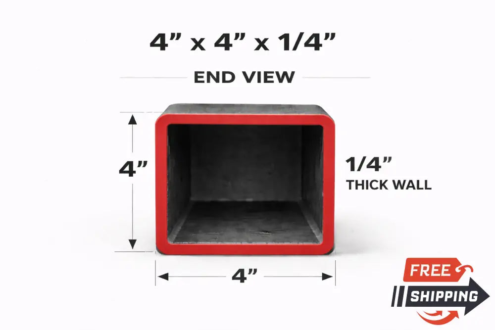 4’’ x 4’’ 1/4’’ Square Steel Tubing – Select Length - 4 x 4