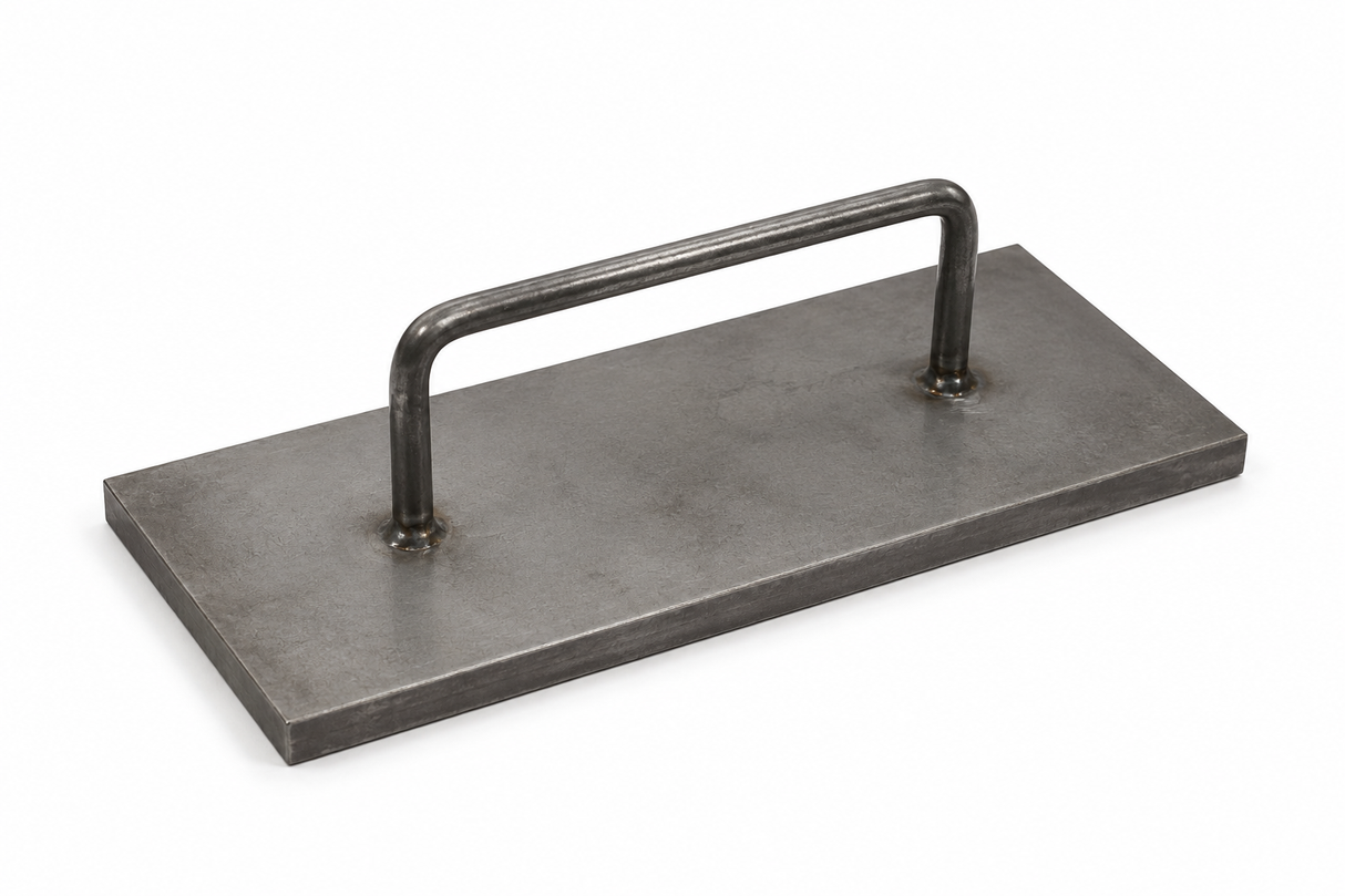1/4" Steel Paper Weight with Handle – Heavy-Duty Flattening Weight – A36 Carbon Steel