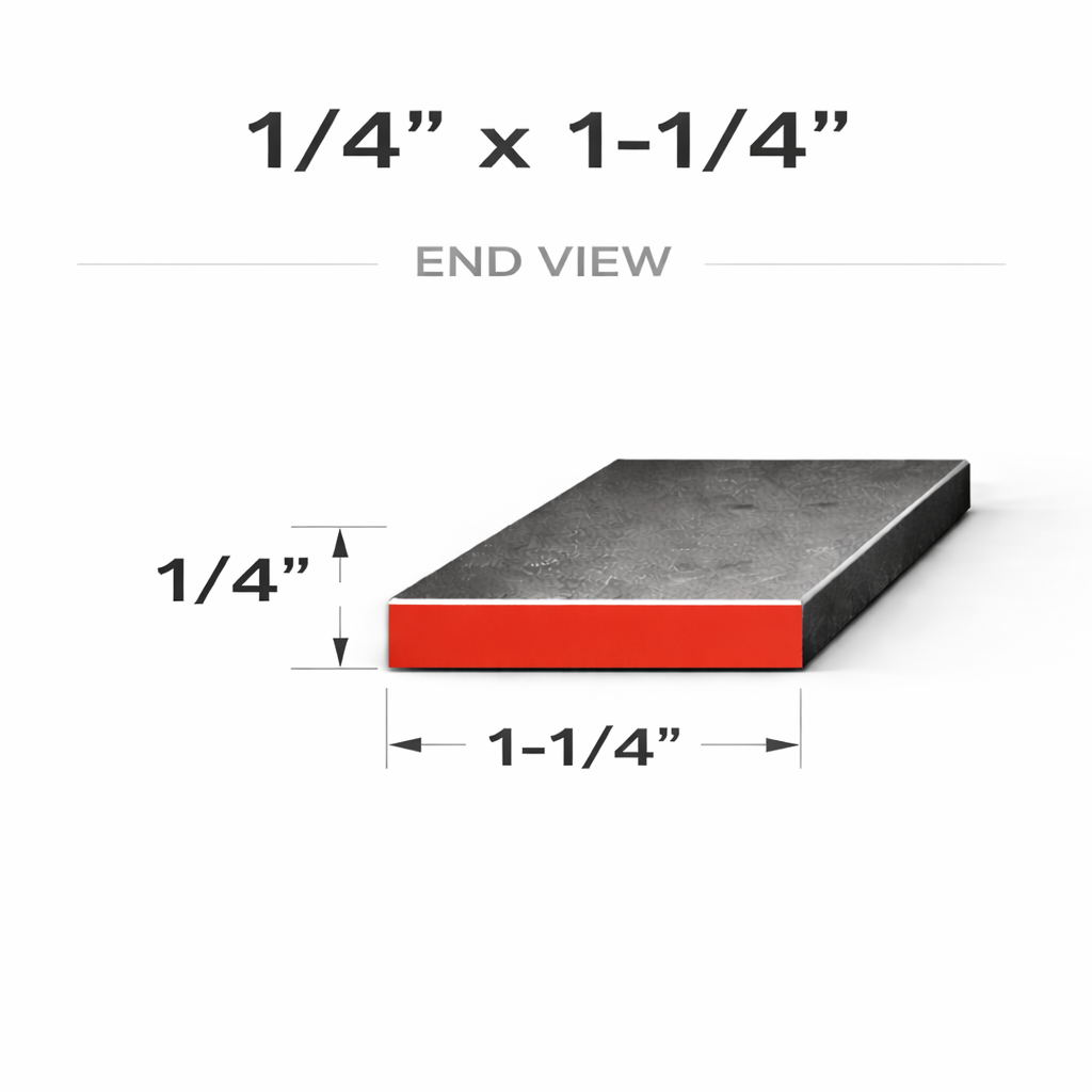 Flat Bar-1/4" x 1-1/4" Wide Steel Bar-Select Length