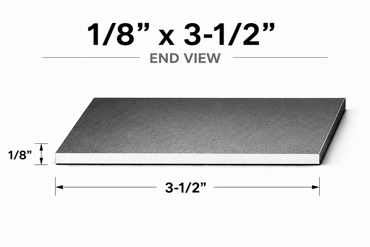 Flat Bar-1/8" x 3-1/2" Wide Steel Bar-Select Length