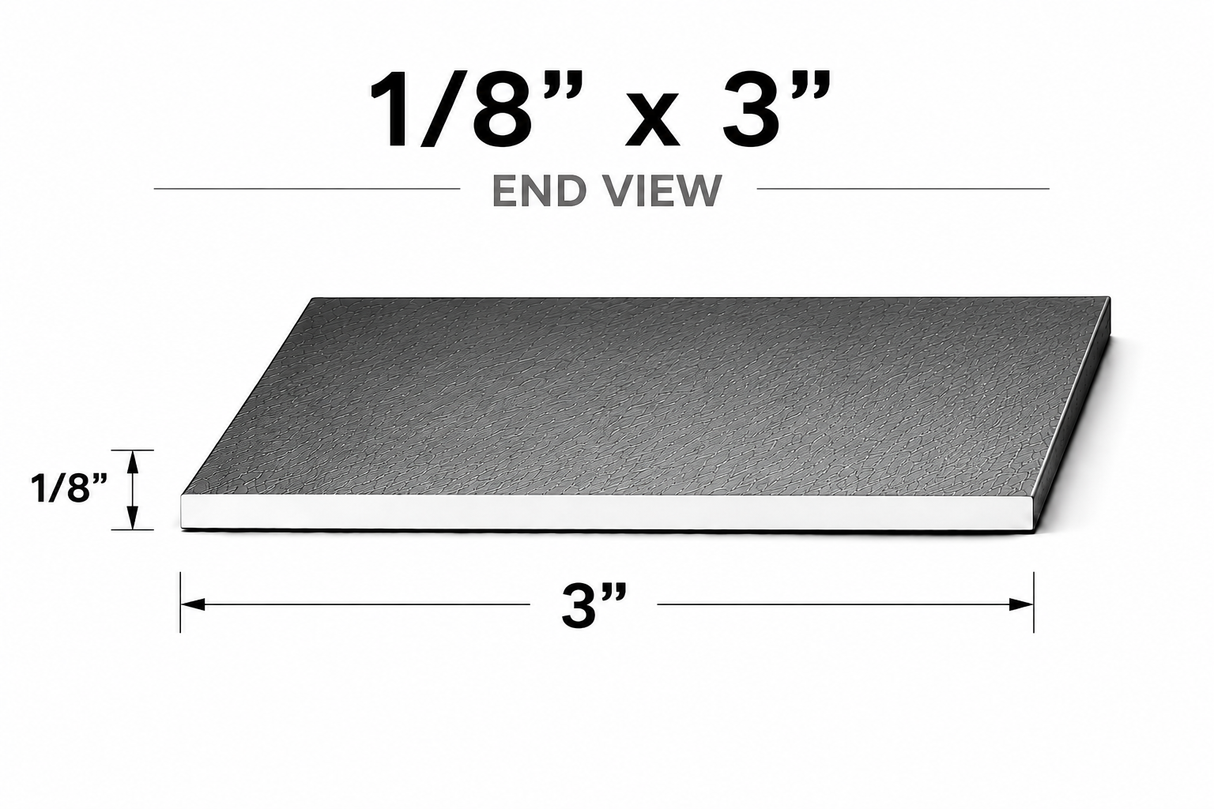 Flat Bar-1/8" x 3" Wide Steel Bar-Select Length