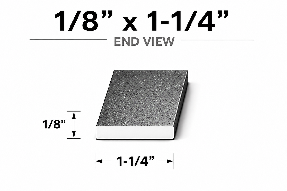 Flat Bar-1/8" x 1-1/4" Wide Steel Bar-Select Length