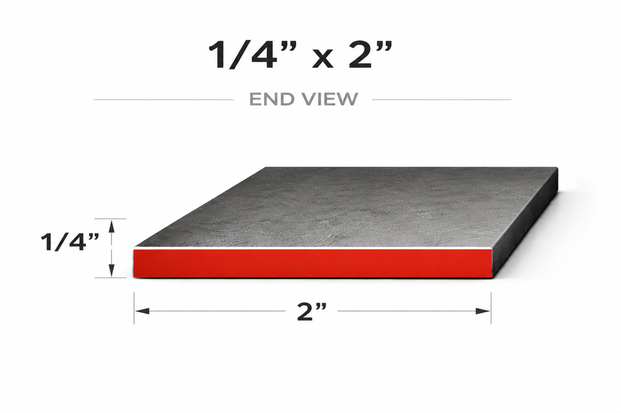 Flat Bar-1/4" x 2" Wide Steel Bar-Select Length