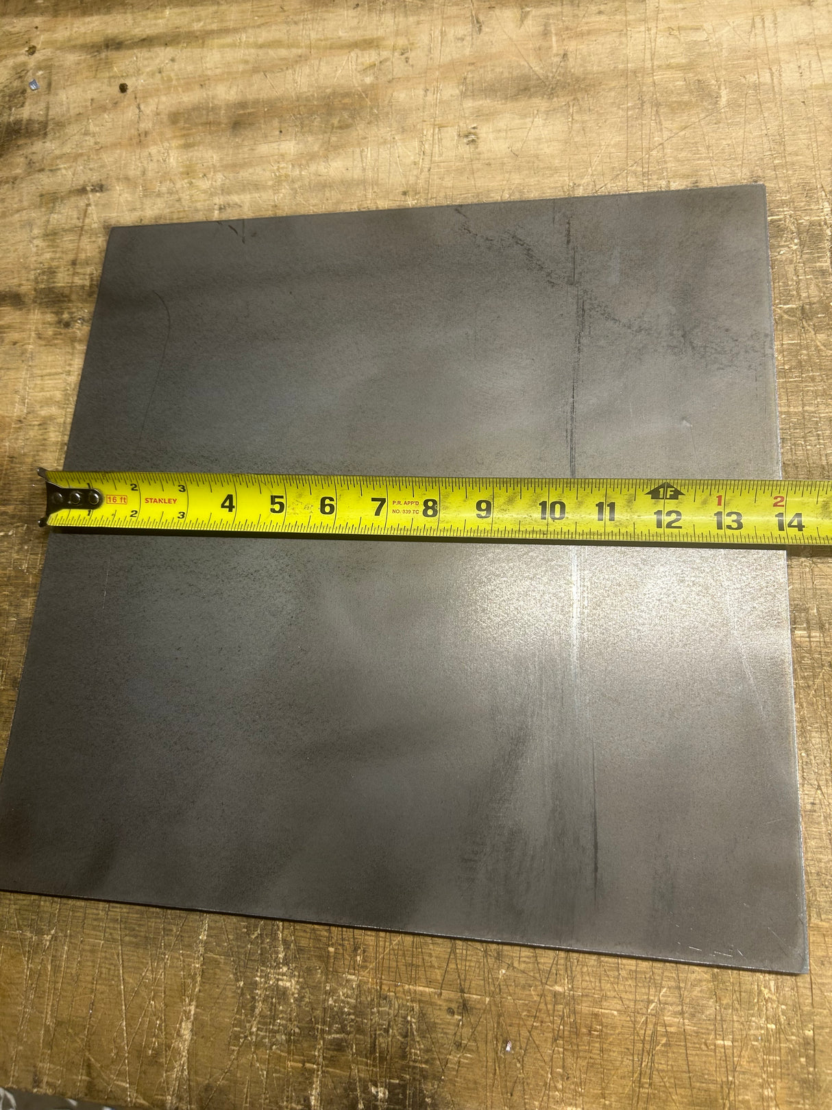 Square Steel Plate - 1/4" Thick - Select Size