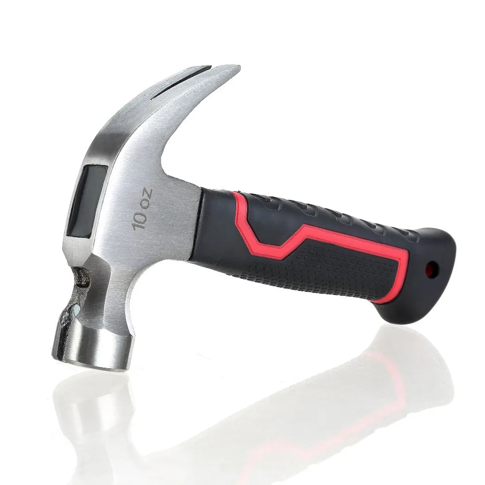 10 oz Stubby Claw Hammer – Compact Fiberglass Handle with Forged Steel Head