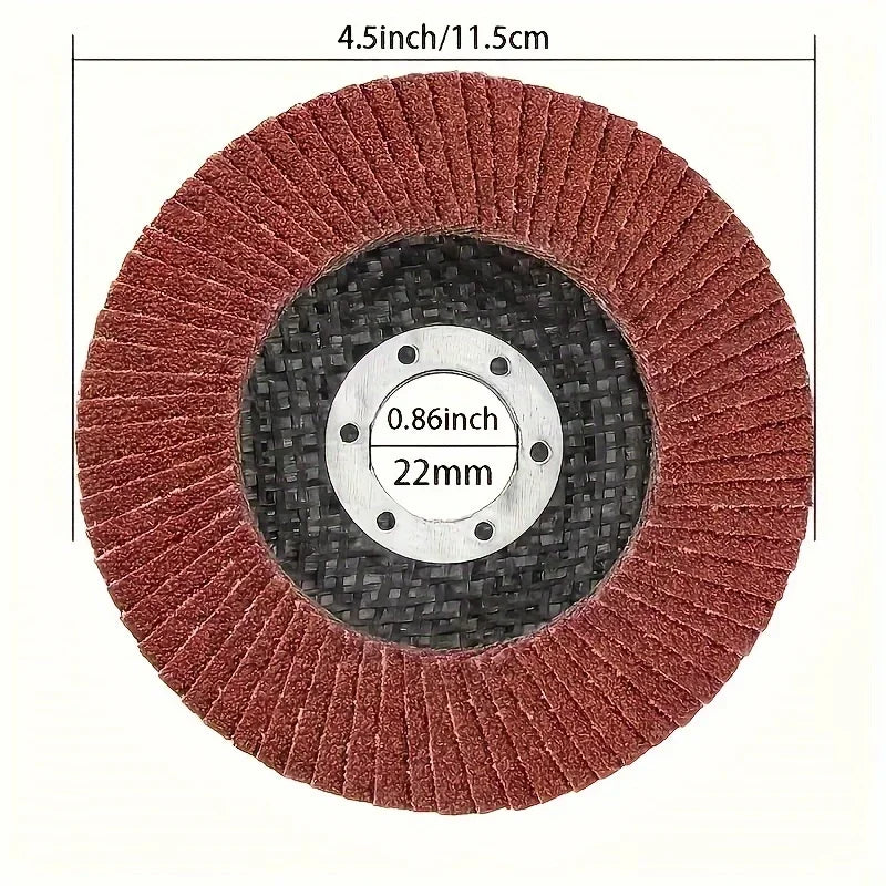 4-1/2" Flap Disc Sanding Wheel for Angle Grinders – 40, 60, 80 & 120 Grit Options