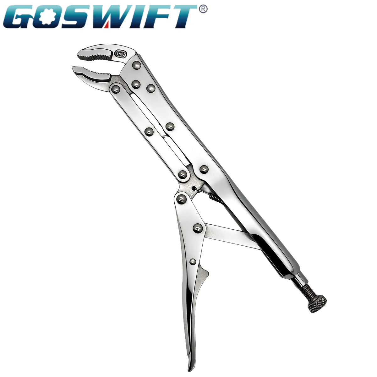 12" Extra-Long Locking Pliers – 45° Offset Long Reach Vise Grip Clamp