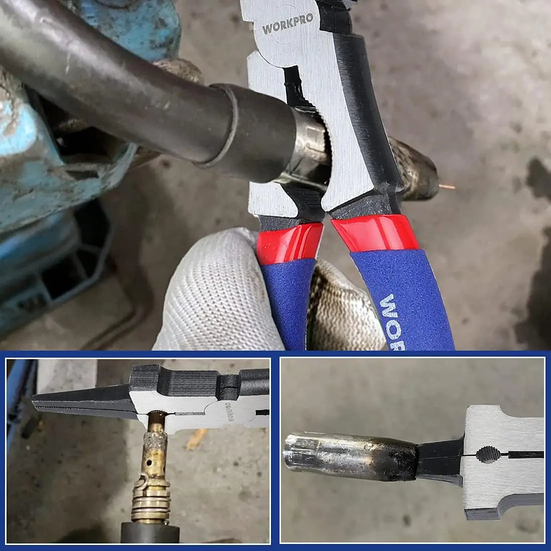 8" Multi-Function Welding Pliers β MIG Welding Tool with Wire Cutter, Nozzle Cleaner & Hammer