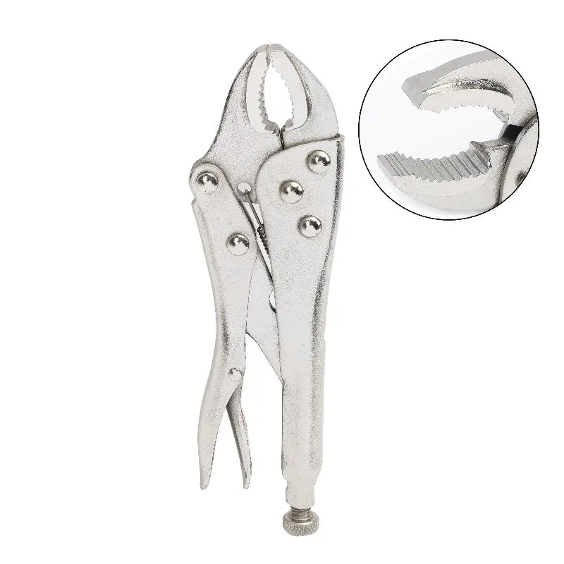 2-Piece Locking Pliers Set – Curved Jaw & Long Nose Vise Grip Pliers