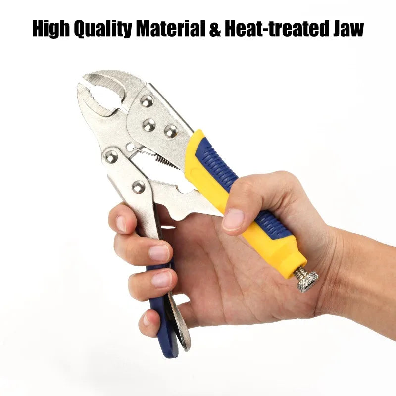 3-Piece Locking Pliers Set – 10" Curved Jaw, 7" Curved Jaw & 6-1/2" Long Nose Vise Grip Pliers