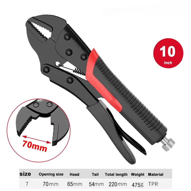 4-Piece Heavy-Duty Locking Pliers Set – 6", 7", 9" & 10" Vise Grip Clamp Set