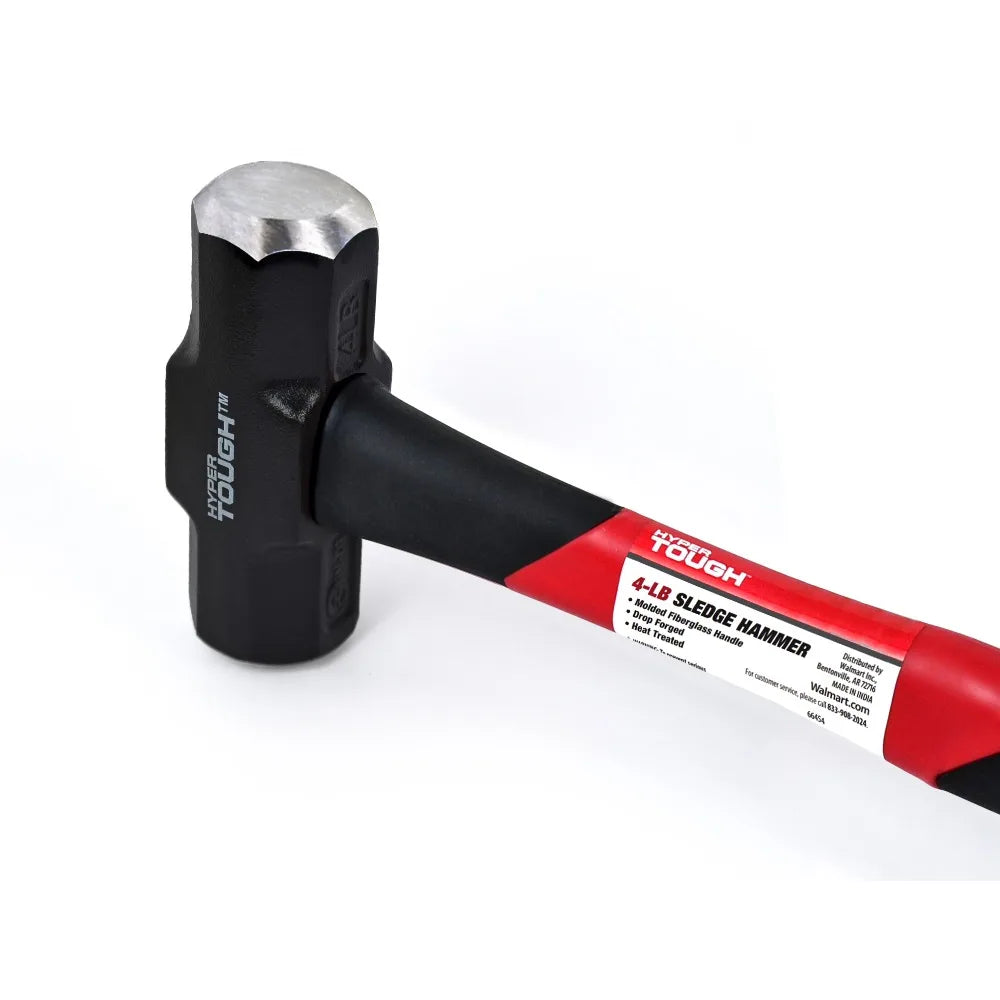 4 lb Fiberglass Handle Sledge Hammer – Heavy-Duty Demolition & Shop Hammer