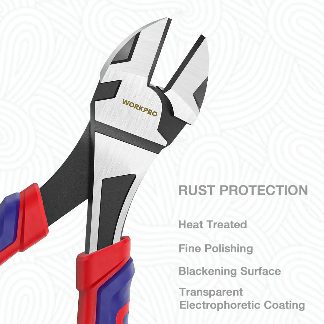 7" Heavy-Duty Diagonal Cutting Pliers – CR-V Steel Wire Cutters with Comfort Grip Handles