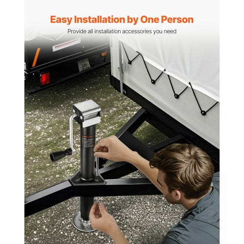 5000 Pound Trailer Jack – 9.8-24.8 Inch Lift, Bolt On