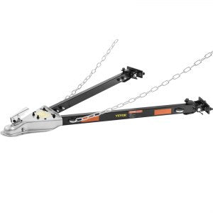Tow Bar, 5500 lbs Towing Capacity with Chains, Powder-Coating Alloy Steel Bumper-Mounted Universal Towing Bar, Coupler Fits 2-Inch Ball Hitch, 39.4-Inch Opening Width, for RV Car Trailer Truck | US