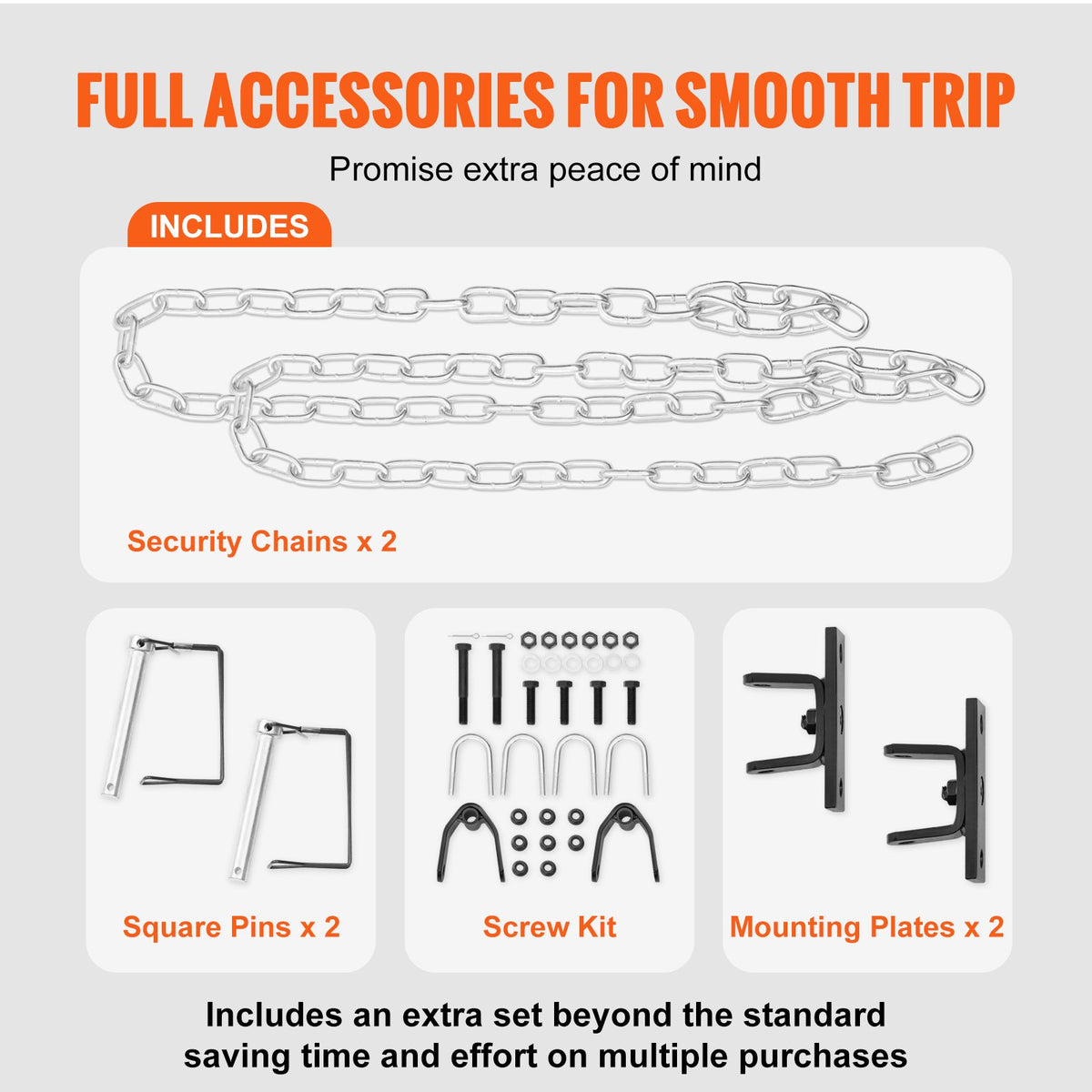 Tow Bar, 5500 lbs Towing Capacity with Chains, Powder-Coating Alloy Steel Bumper-Mounted Universal Towing Bar, Coupler Fits 2-Inch Ball Hitch, 39.4-Inch Opening Width, for RV Car Trailer Truck | US