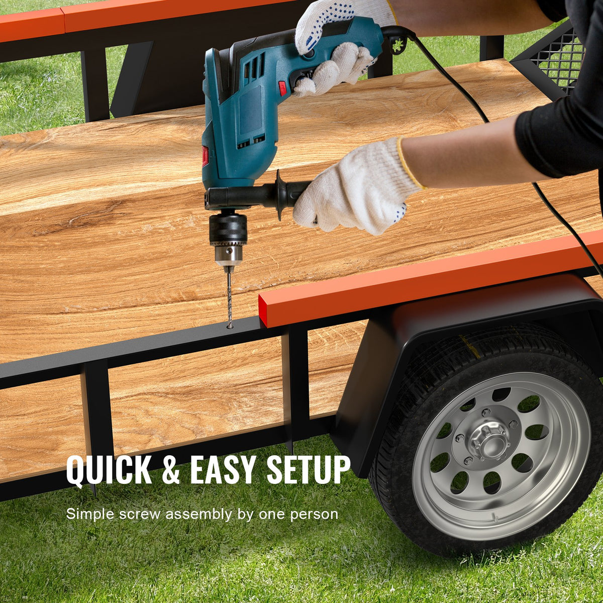 2-Sided Trailer Tailgate Lift Assist, 360 lbs Load Capacity, Compatible with Open Utility Trailer Tailgate and Ramp, with 10 to 24 Inch Heights Side Rail and 4 to 6 Feet Height Tail Gate or Ramp | US