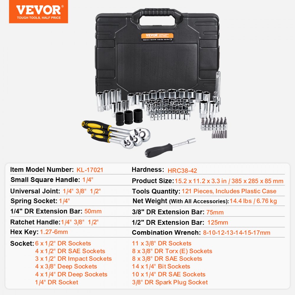 VEVOR Mechanics Tool Set KL-17021