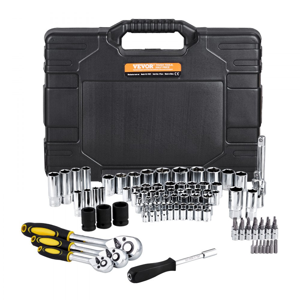 VEVOR KL-17021 Mechanics Tool Set SAE and Metric with Storage Case