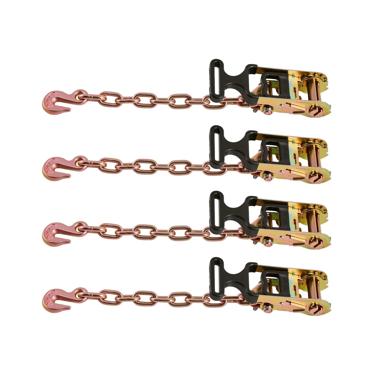 2" Heavy-Duty Car Trailer Tie-Down Straps – 4 Pack – 3,333 lb Working Load