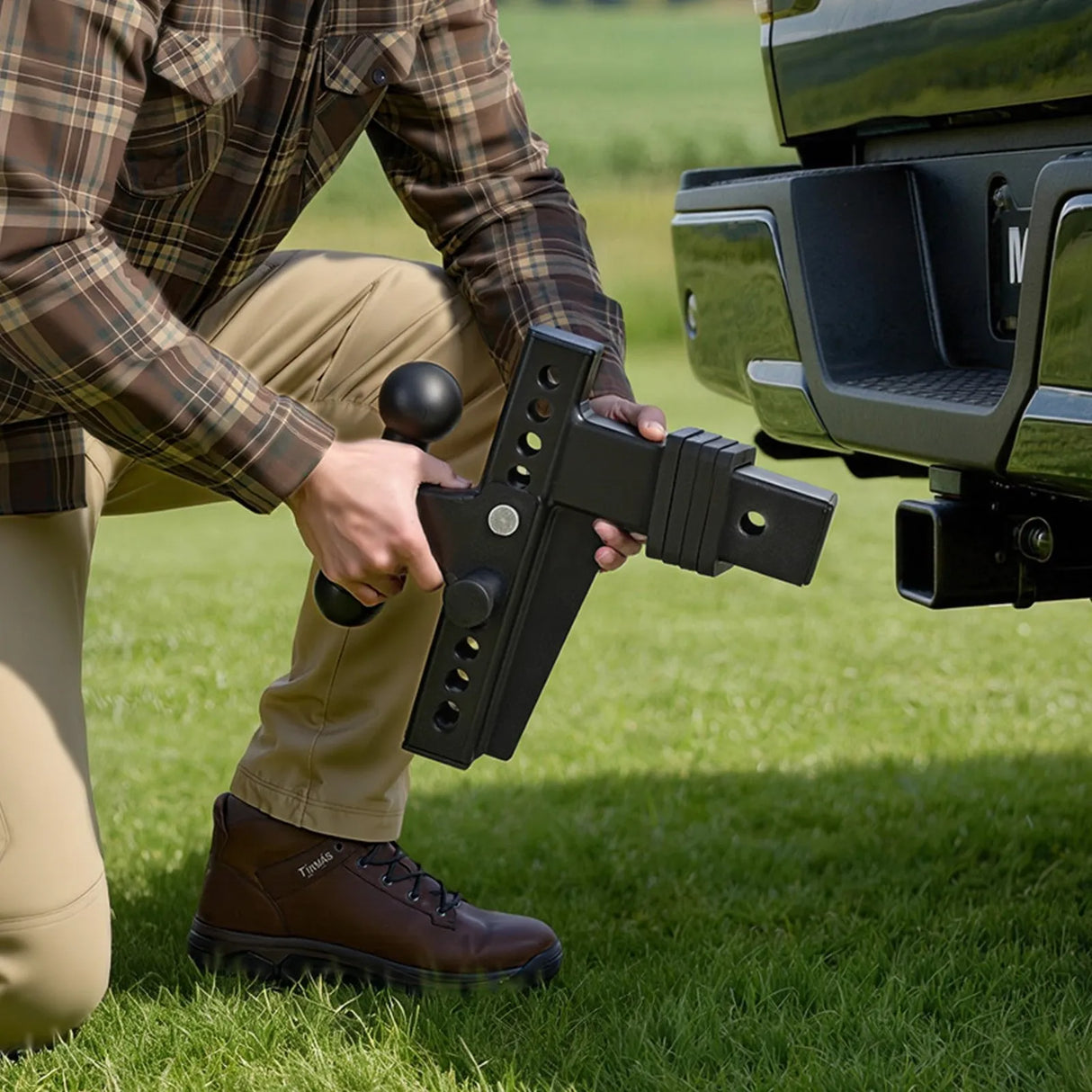 Adjustable Trailer Hitch – 2.5" Receiver, Dual Ball 2" & 2-5/16", 28,000 lb, 8" Drop