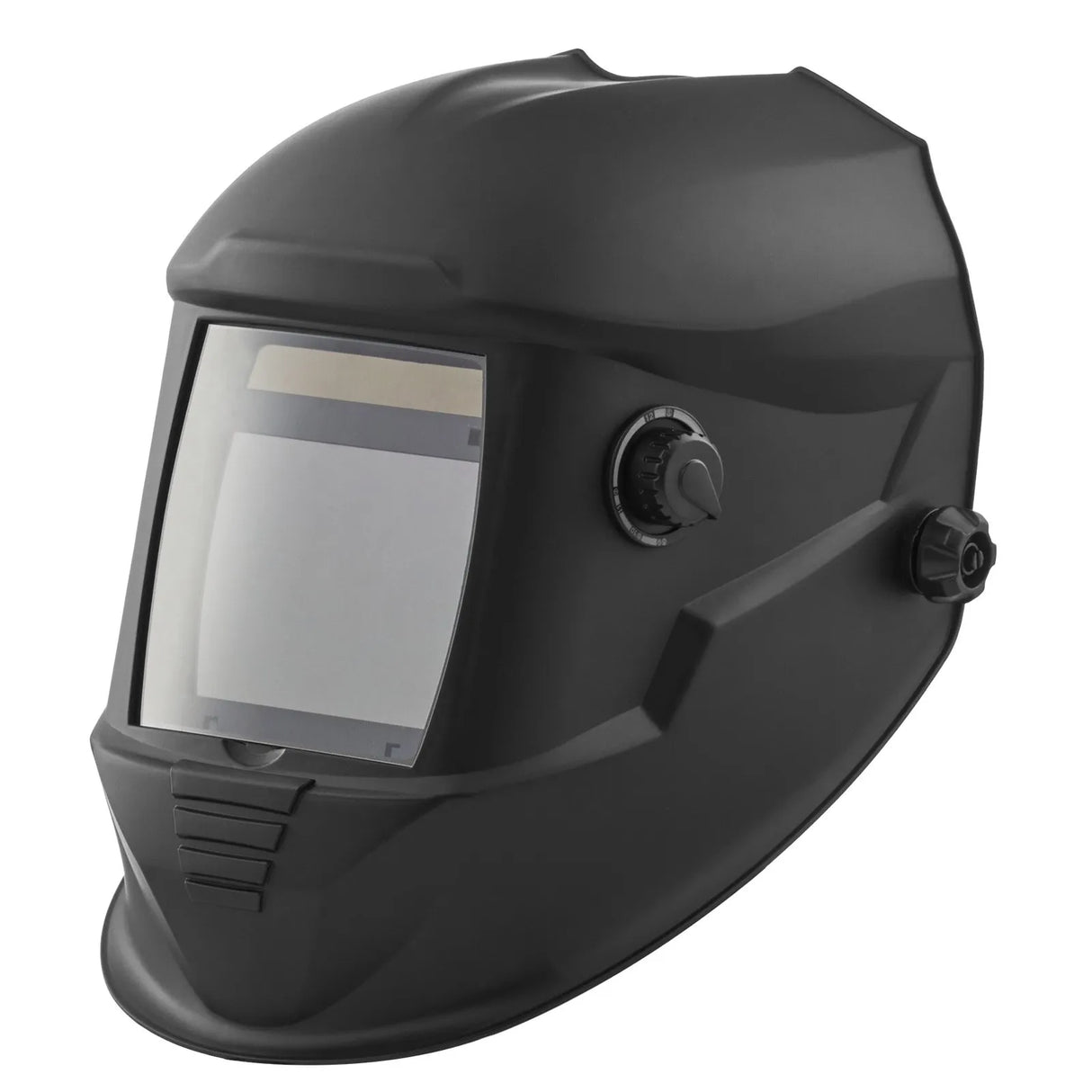VEVOR Auto-Darkening Welding Helmet – True Color, Solar Powered, 4 Arc Sensors, Matte Black