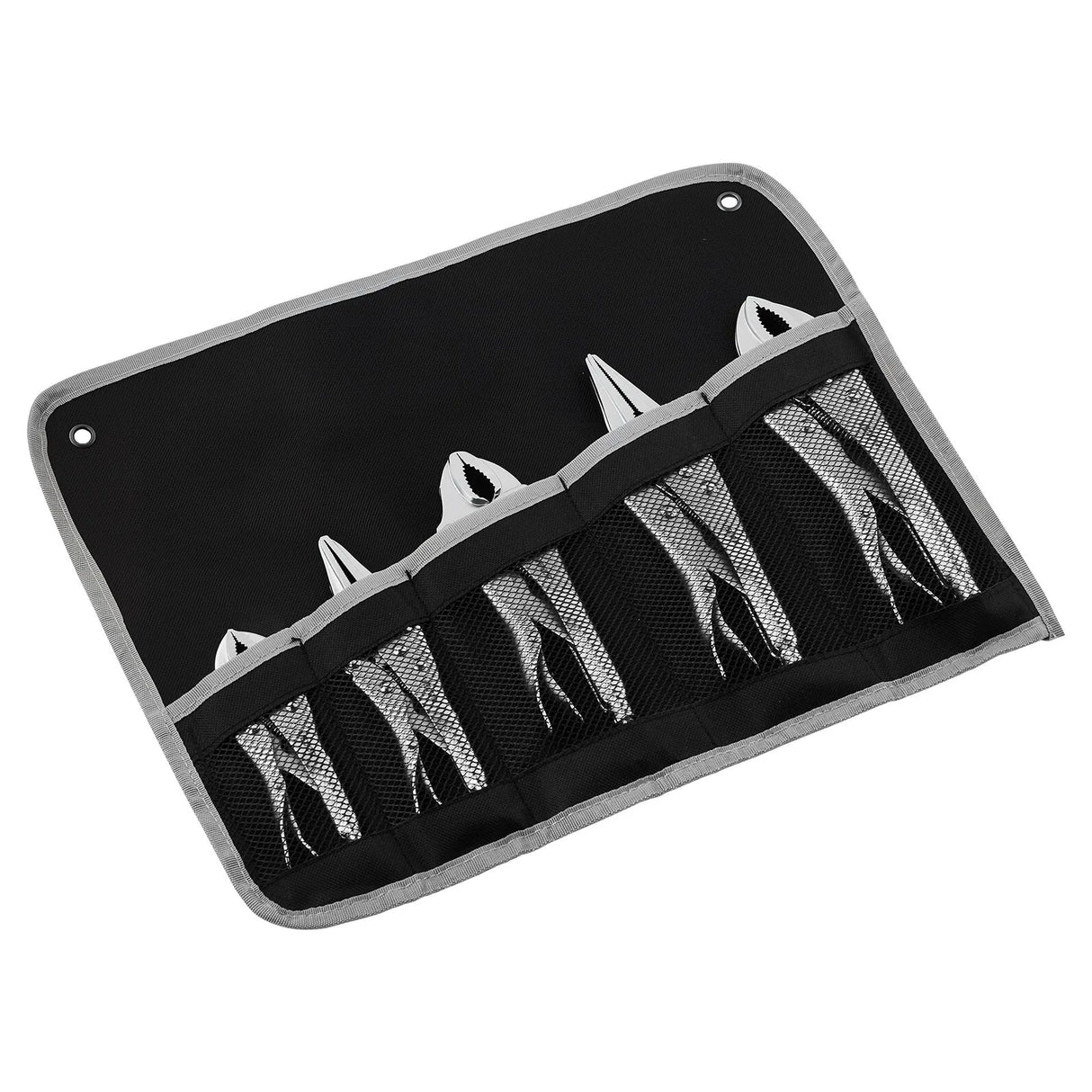 5-Piece Locking Pliers Set – 5", 6.5", 7", 9" & 10" Curved Jaw & Long Nose Vise Grip Set