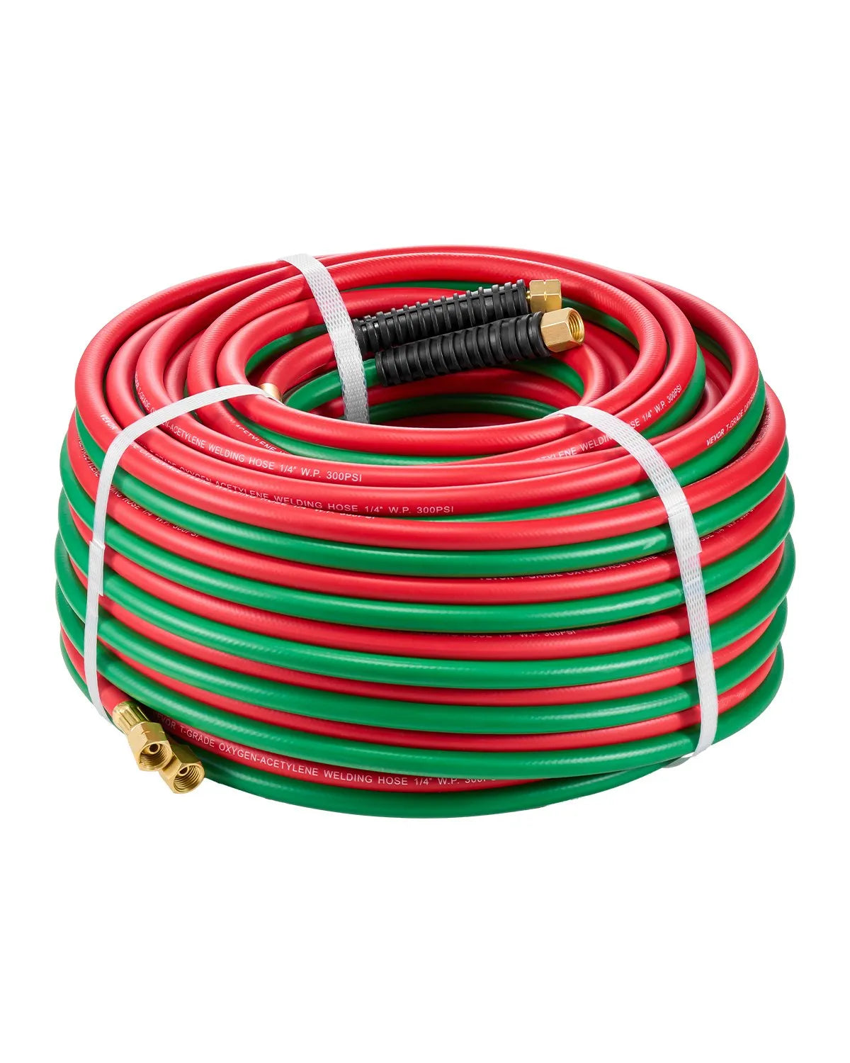 VEVOR Oxygen Acetylene Twin Welding Hose | 1/4" ID | 300 PSI | T Grade | 15 ft, 25 ft & 50 ft