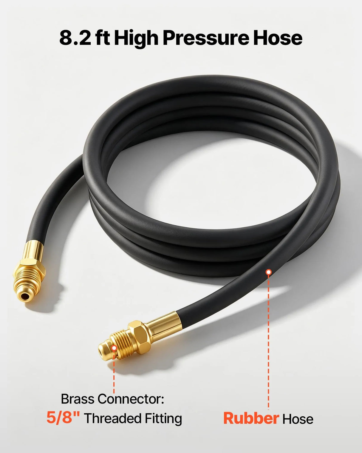 VEVOR Argon CO₂ Regulator with 8.2 ft Hose, Dual Gauges, CGA-580 Inlet, 0–60 SCFH Flow Meter for MIG & TIG Welding