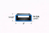 1-1/2’’ x 2’’ 14ga Rectangle Steel Tubing – Select Length - 1-1/2 x 2