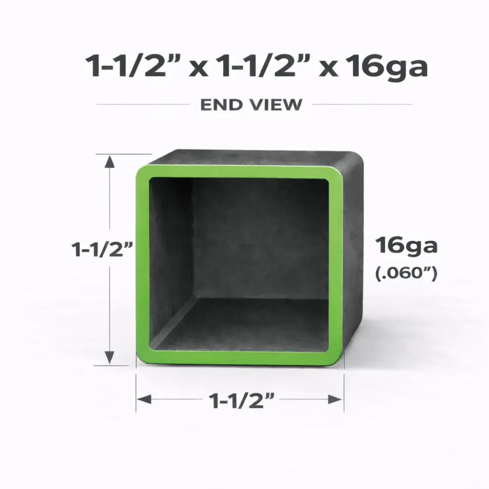 1-1/2’’ x 1-1/2’’ 16ga (0.065’’) Square Steel Tubing – Cut to Length – Free Shipping - 1-1/2 x 1-1/2