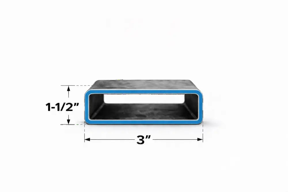 1-1/2’’ x 3’’ 14ga Rectangle Steel Tubing – Select Length - 1-1/2 x 3