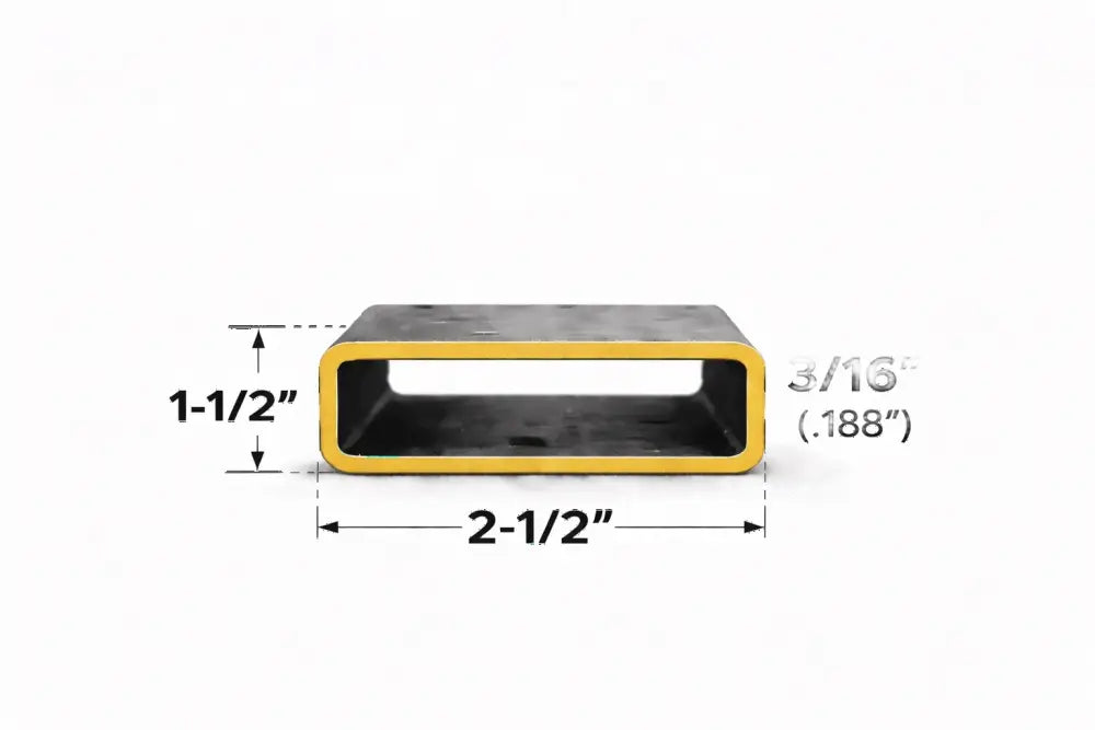 1-1/2’’ x 2-1/2’’ 3/16’’ Rectangle Steel Tubing – Select Length - 1-1/2 x 2-1/2