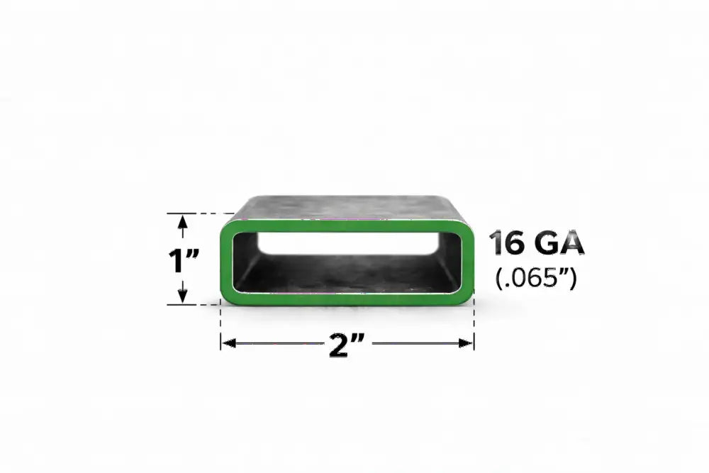 1’’ x 2’’ 16ga Rectangle Steel Tubing – Select Length - 1 x 2
