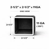 2-1/2’’ x 2-1/2’’ 11ga Square Steel Tubing – Select Length - 2-1/2 x 2-1/2