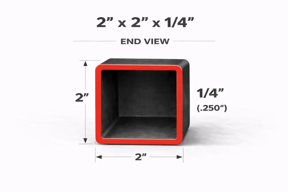2’’ x 2’’ 1/4’’ Square Steel Tubing – Select Length - 2 x 2