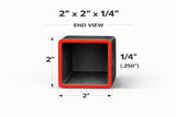 2’’ x 2’’ 1/4’’ Square Steel Tubing – Select Length - 2 x 2