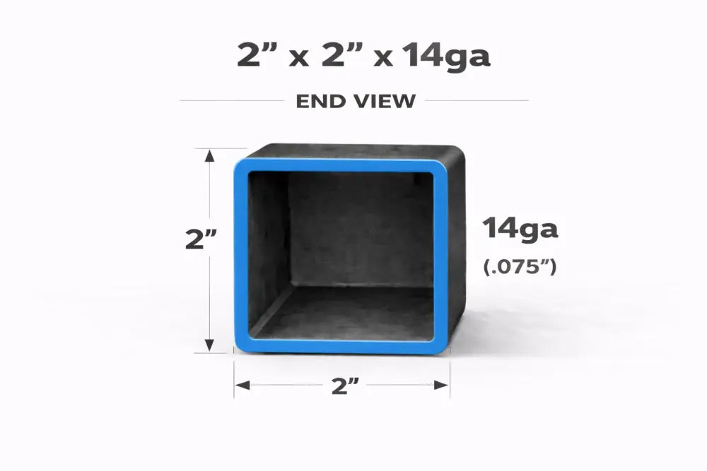 2’’ x 2’’ x 14ga (0.083’’) Square Steel Tubing – Select Length - 2 x 2