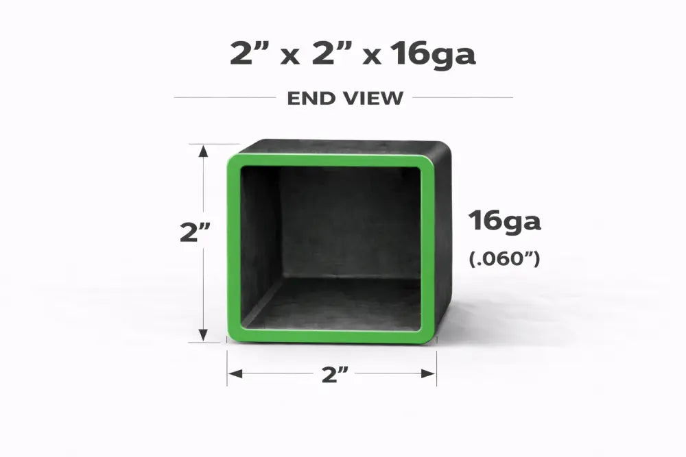 2’’ x 2’’ x 16ga (0.065’’) Square Steel Tubing – Select Length - 2 x 2