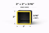 2’’ x 2’’ x 3/16’’ Square Steel Tubing – Select Length - 2 x 2