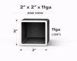 2" x 2" x 11ga (0.120") Square Steel Tubing – Select Length
