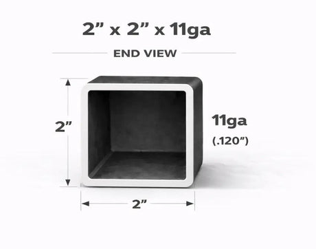 2" x 2" x 11ga (0.120") Square Steel Tubing – Select Length
