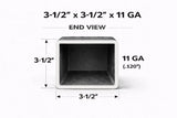 3-1/2’’ x 3-1/2’’ 11ga Square Steel Tubing – Select Length - 3-1/2 x 3-1/2