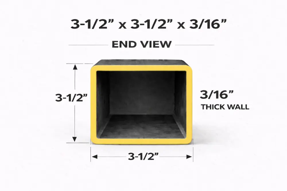 3-1/2’’ x 3-1/2’’ 3/16’’ Square Steel Tubing – Select Length - 3-1/2 x 3-1/2