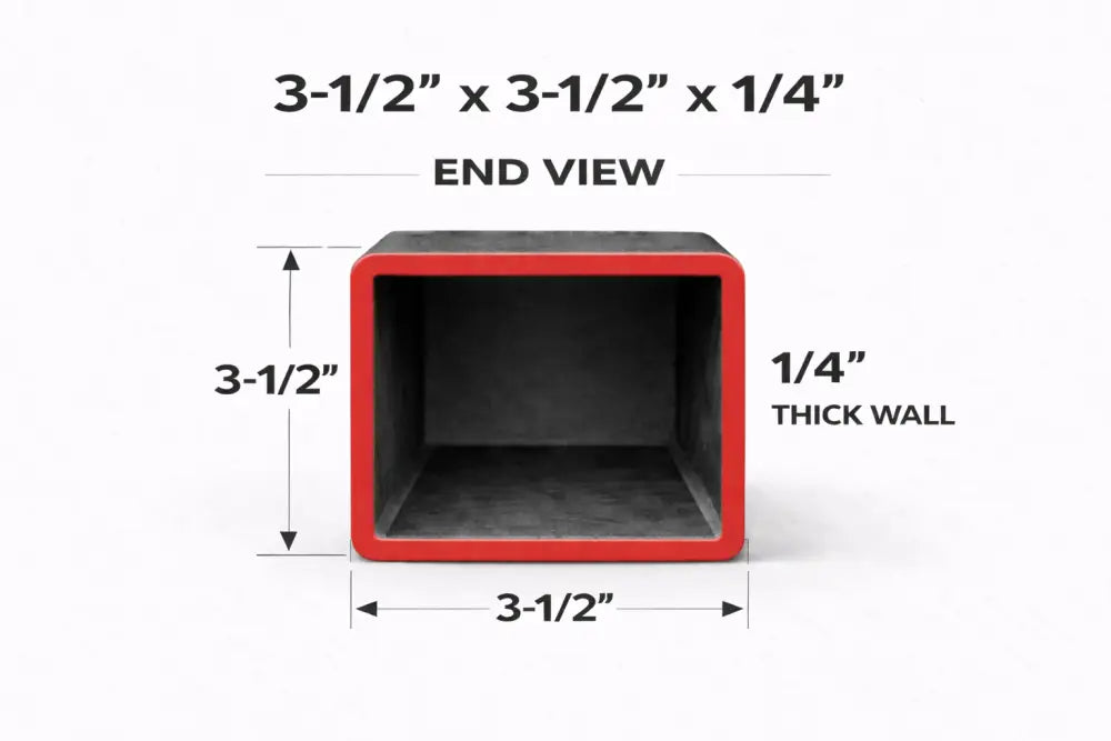 3-1/2’’ x 3-1/2’’ 1/4’’ Square Steel Tubing – Select Length - 3-1/2 x 3-1/2