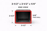 3-1/2’’ x 3-1/2’’ 1/4’’ Square Steel Tubing – Select Length - 3-1/2 x 3-1/2