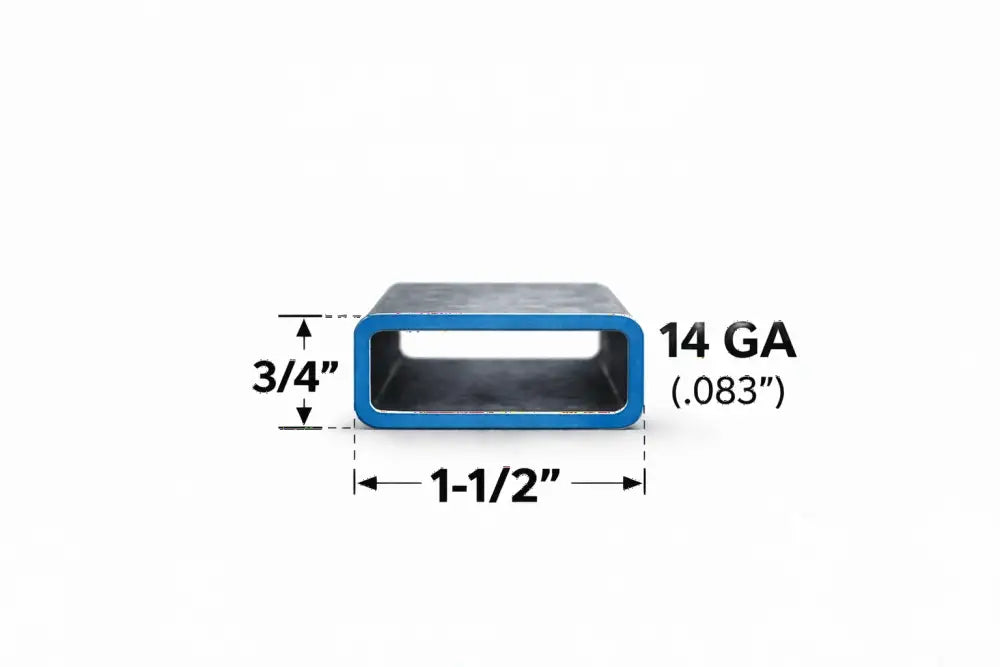3/4’’ x 1-1/2’’ 14ga Rectangle Steel Tubing – Select Length - 3/4 x 1-1/2